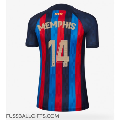 Barcelona Memphis Depay #14 Fußballbekleidung Heimtrikot Damen 2022-23 Kurzarm